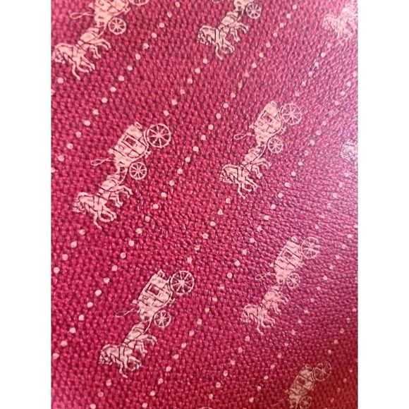 Coach Horse and Carriage Tote 27 Dot Print Coated Canvas Deep Red Large Bag - Picture 5 of 5